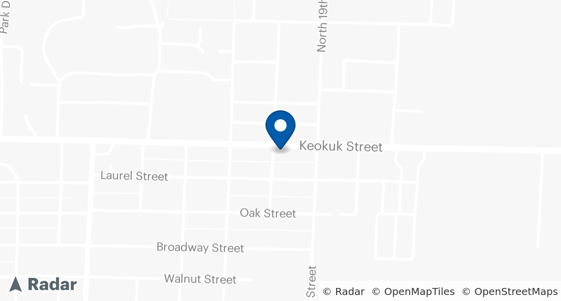 Map of Dairy Queen Location:: 1820 Keokuk St, Hamilton, IL, 62341-1144
